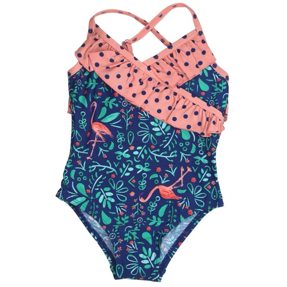 Floatimini Botanical Flamingo Front Wrap One-piece